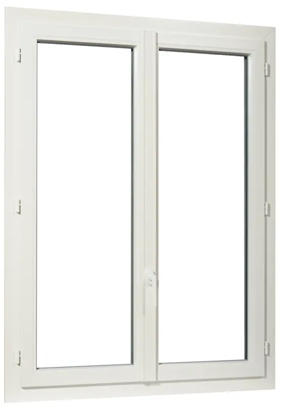 Fenêtre RFP® FPEE Novelia blanche à deux vantaux, vue de face